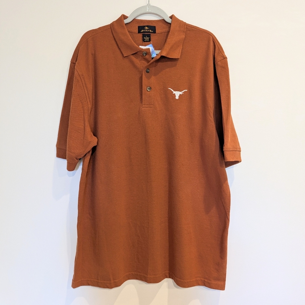 NWT Mens UT University Of Texas Longhorns Cotton Polo Sz L